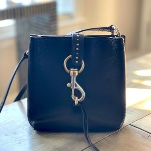 Rebecca Minkoff Megan Mini Leather Studded Feed Bag